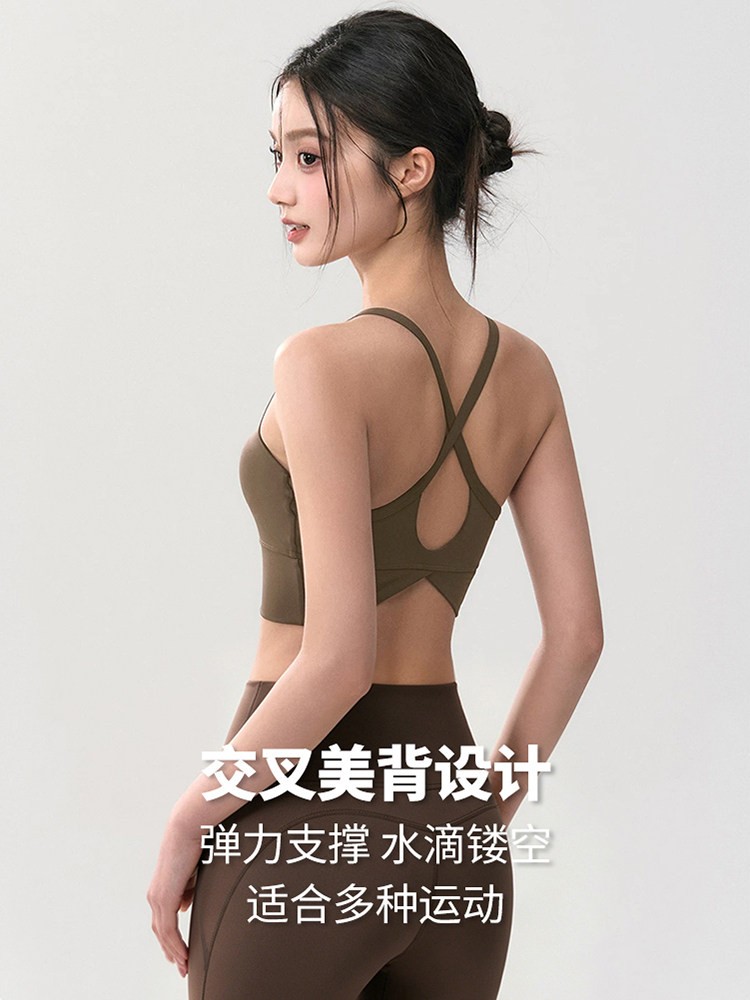 运动套装女夏季2026新款高强度防震背心普拉提健身瑜伽服高腰短裤 详情图