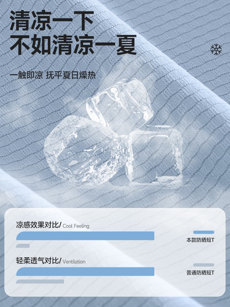 吉普JEEP冰丝男士短袖t恤夏季薄款速干防晒运动上衣宽松男款半袖R 详情图